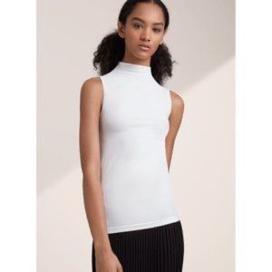 Babaton X Aritzia white mock neck tank top